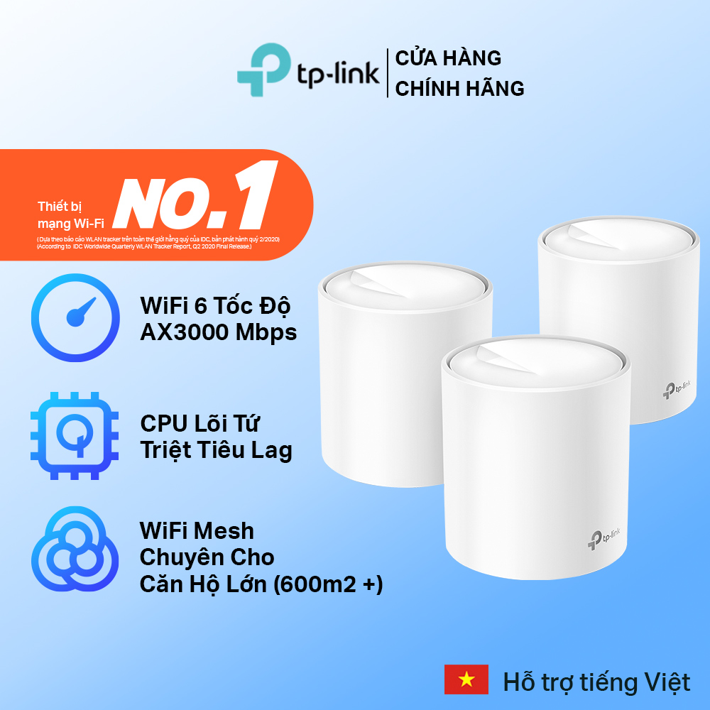 Bộ Phát Wifi Mesh TP-Link Deco X60 AX3000 MU-MIMO Hàng Chính Hãng