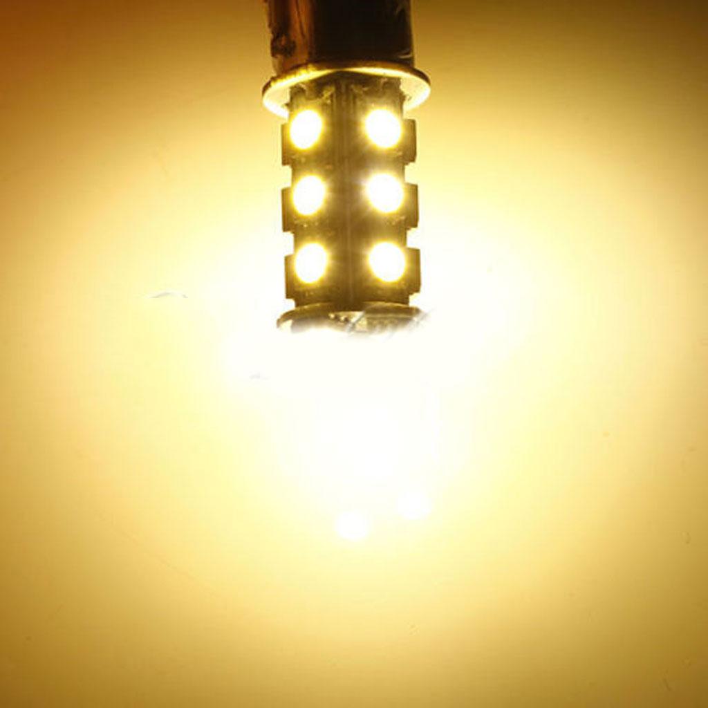 10x Warm White 1156 BA15S Trailer Interior 12V LED Lights Bulbs 18