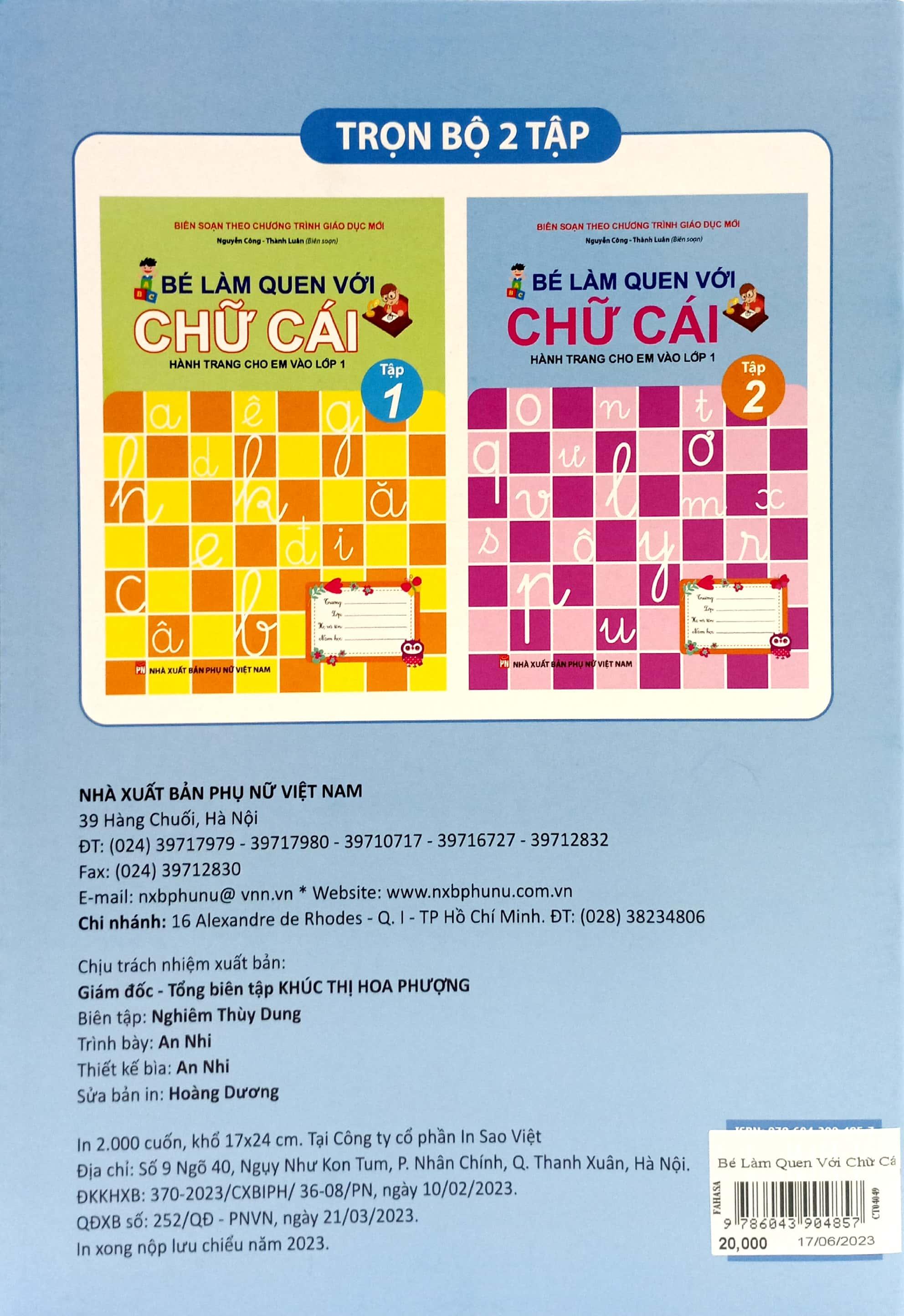 Bé Làm Quen Với Chữ Cái - Hành Trang Cho Em Vào Lớp 1 - Tập 2