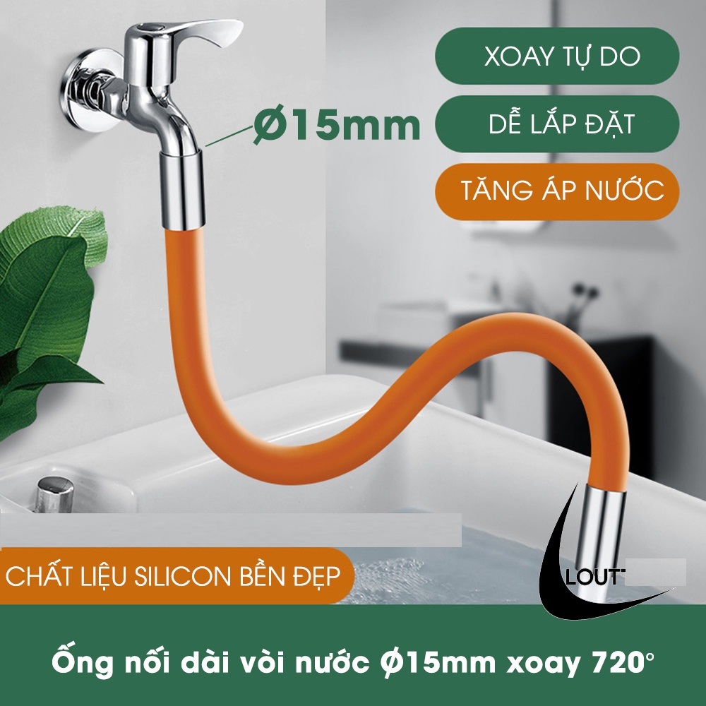 Đầu Nối Vòi Nước Thông Minh xoay 720 độ tăng áp lực nước, dễ dàng sử dụng