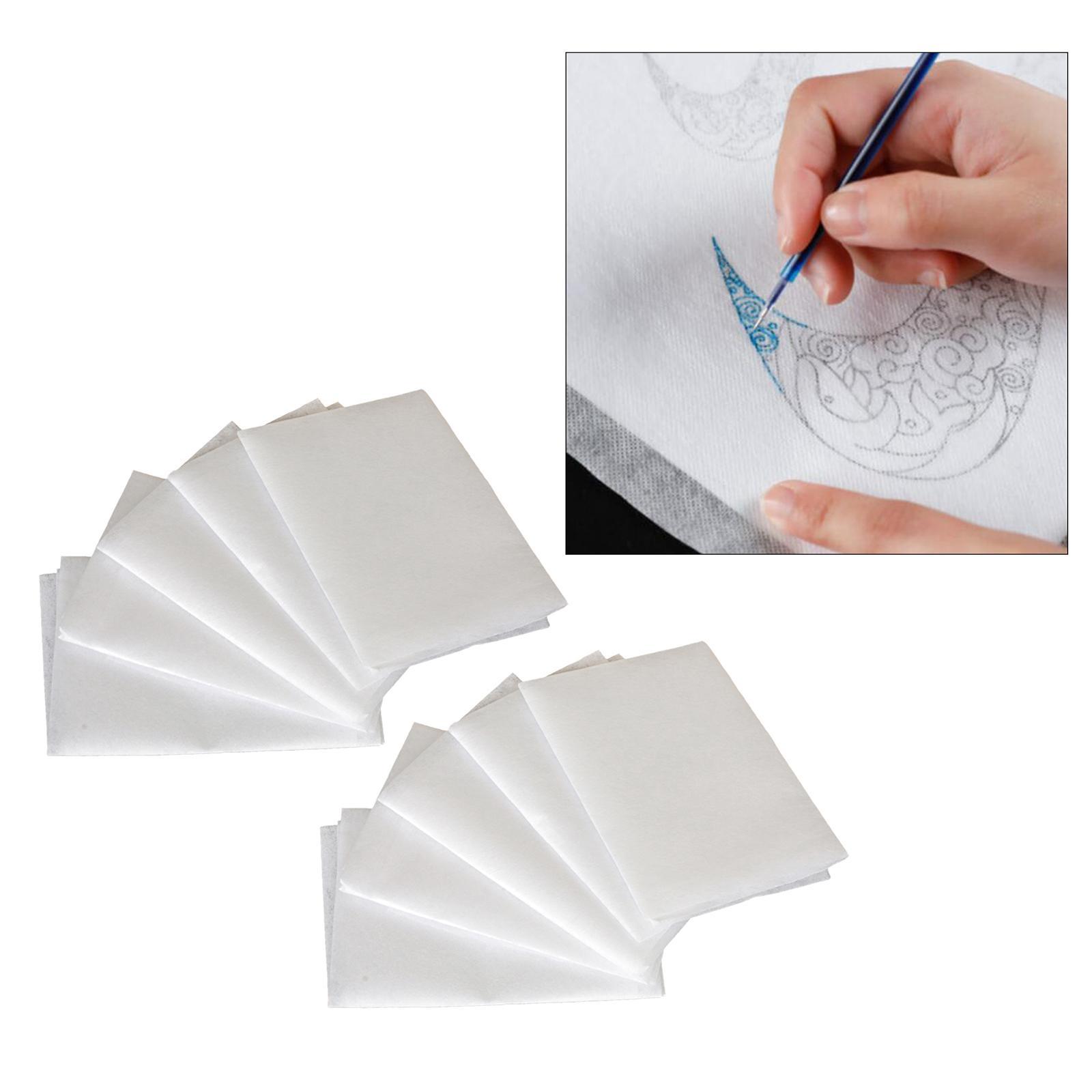 2x 10 Sheets White Carbon Transfer Paper 20x20 Inch Tracing Paper Carbon Graphite Copy Paper with Embossing Stylus Tracing Stylus Dotting Tools