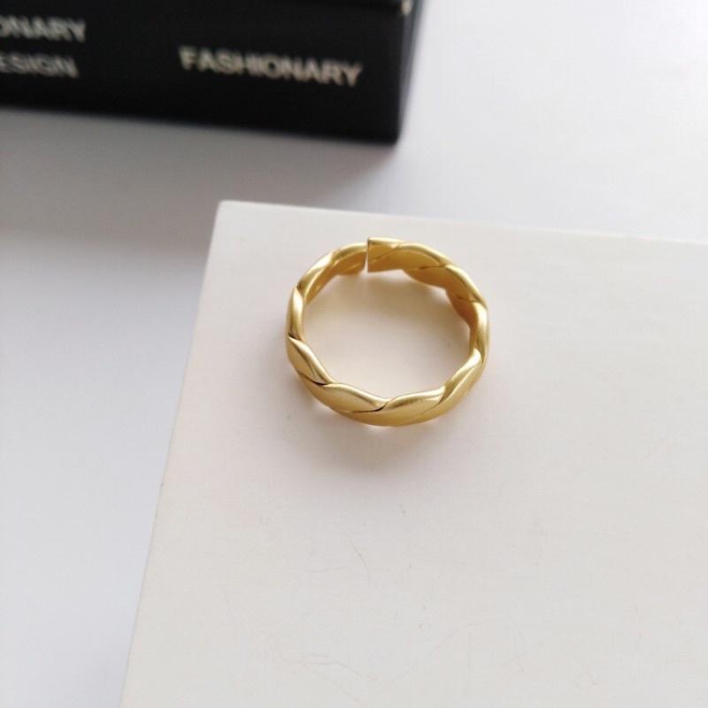 Nhẫn nữ xoắn vàng gold MEONHAMAI