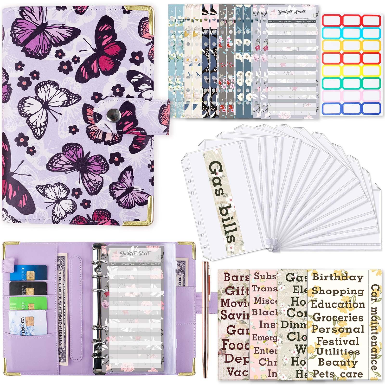 A6 Budget Binder Planner Notebook Binder for Cash Bill Money Budget Saving