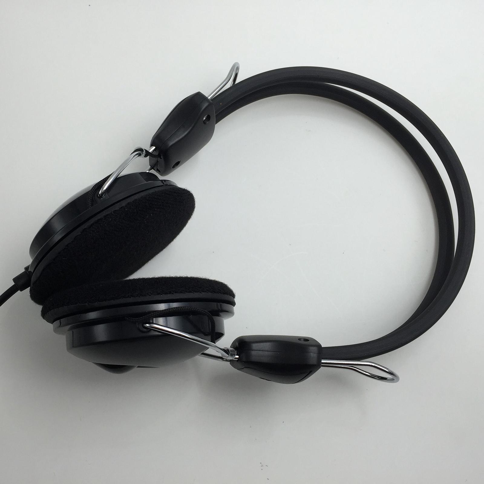 Black Headphones W/ Wire & Ear Cushion, for Metal Detectors Use