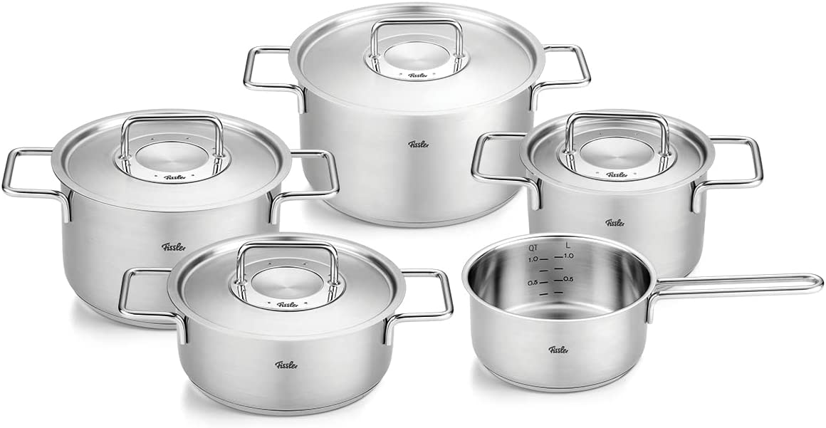 Bộ nồi Fissler Pure Collection 4 nồi 1 quánh nắp inox Hàng Chính Hãng