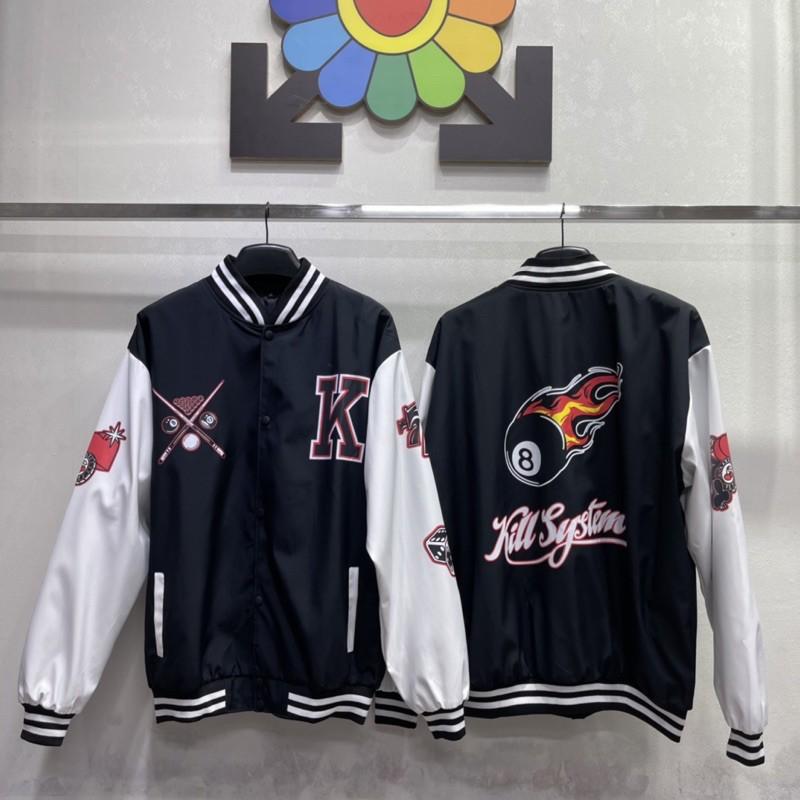 Áo khoác dù Áo varsity Bomber Kill System vài dù nam nữ Kun Shop