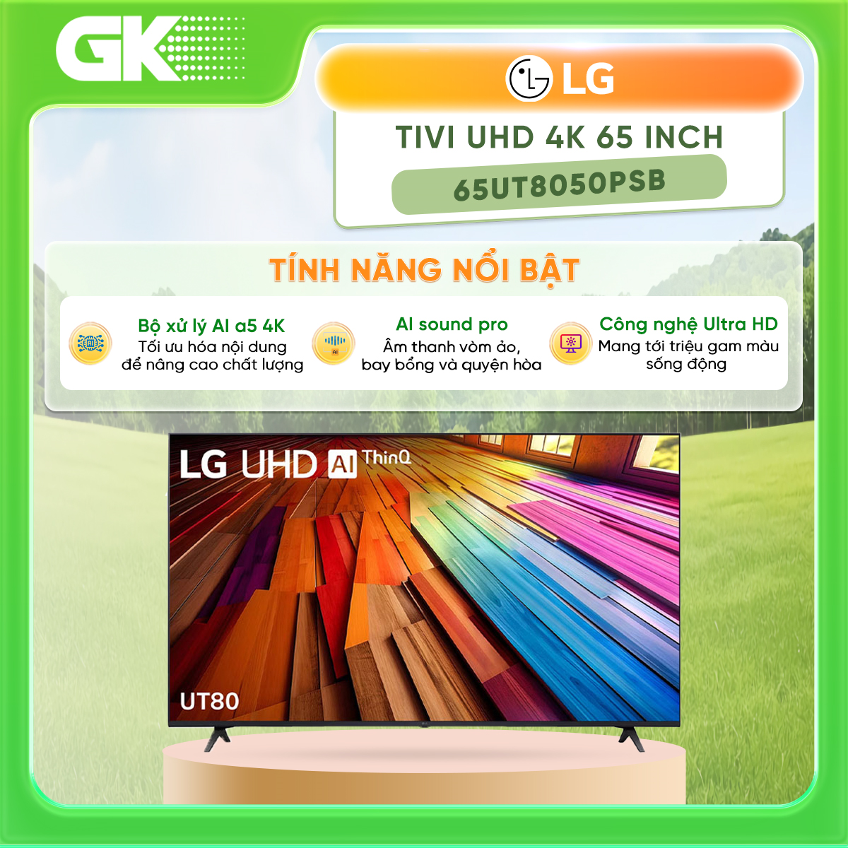 Smart Tivi LG 4K 65 inch 65UT8050PSB - hàng chính hãng - Chỉ giao tại HCM