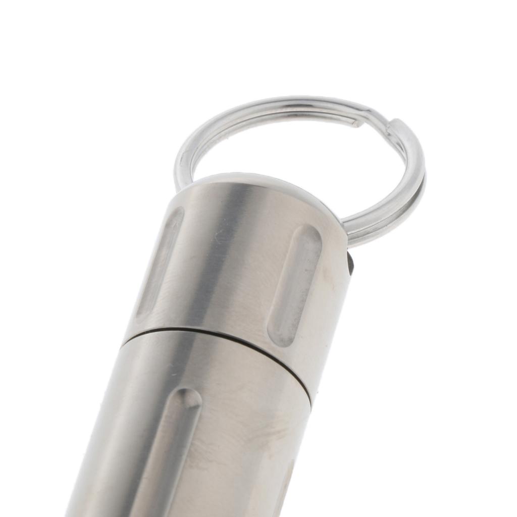 Waterproof Titanium Emergency Pill Box Seal Bottle Storage