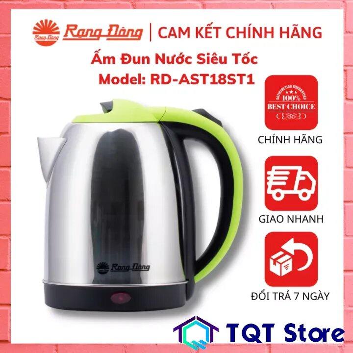 Ấm điện siêu tốc Rạng Đông RD-AST18ST1, dung tích 1.8 lít, Inox 304 cao cấp, cam kết hàng chính hãng, bảo hành 12 tháng