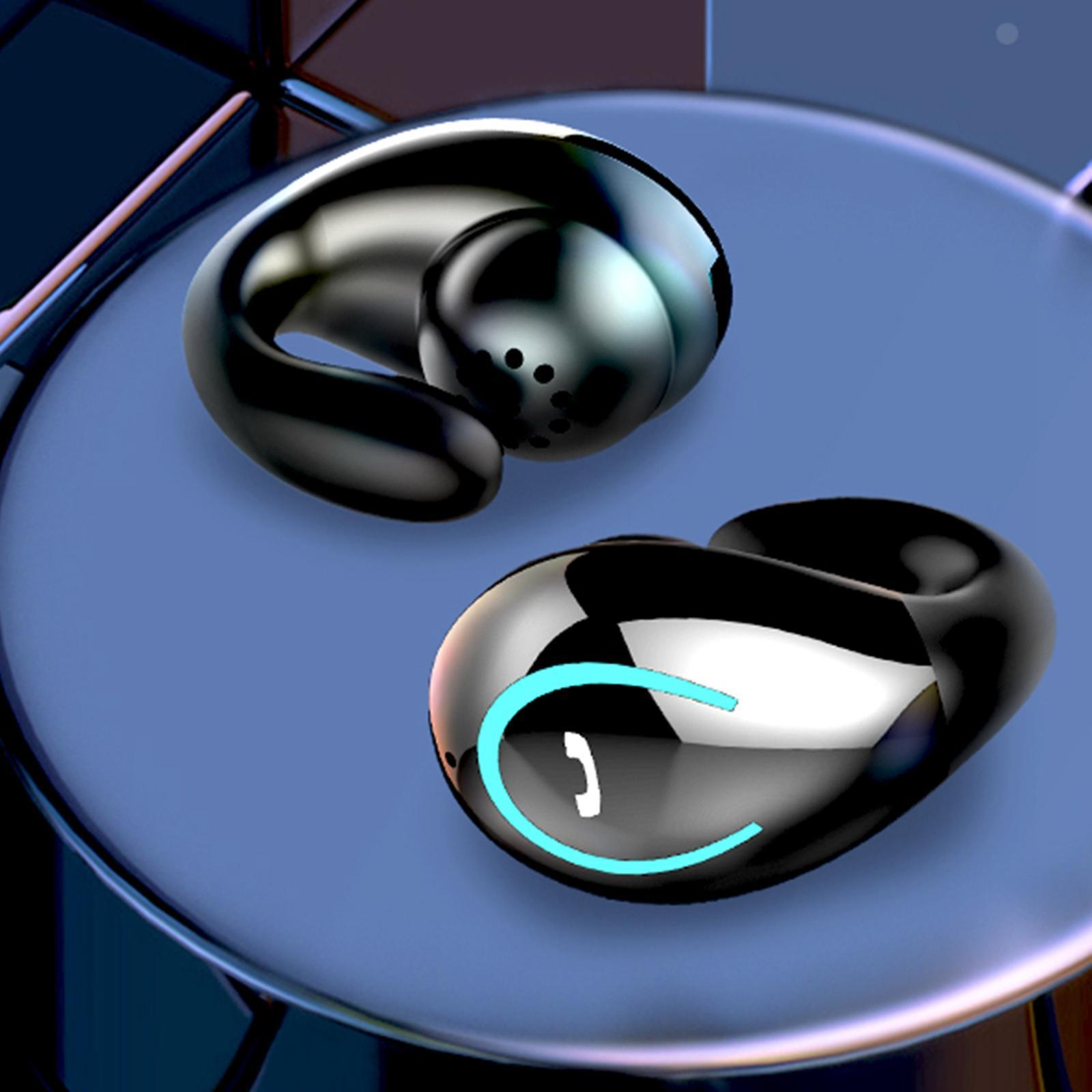 Open Ear Headphones Sport Headphones Portable Stereo Earphones for Workout Black