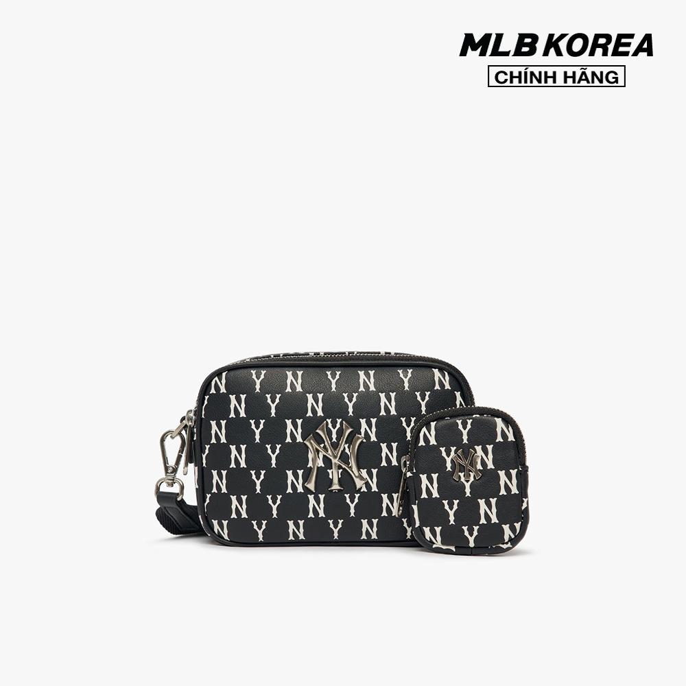 MLB - Túi đeo chéo chữ nhật Classic Monogram PU Emboss Mini 3ACRS092N