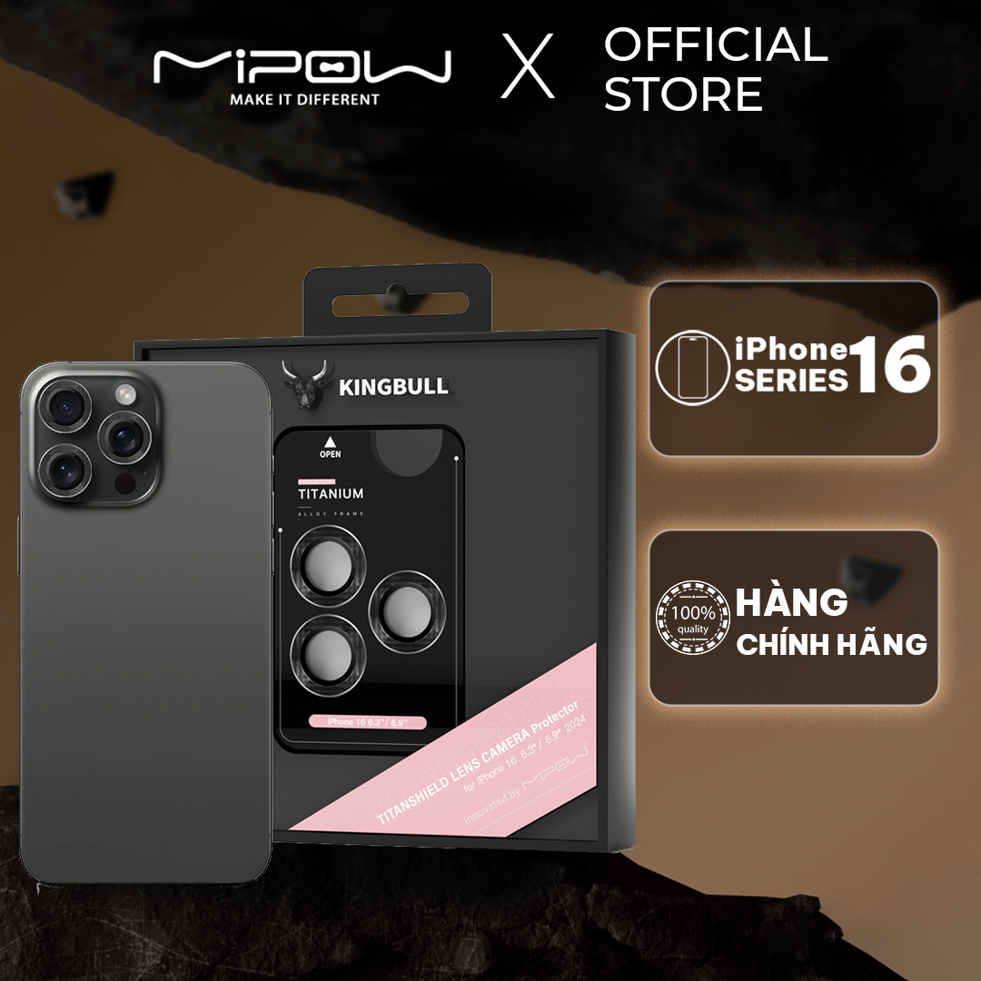Lens camera Mipow bảo vệ cho iPhone 16 Pro / 16 Promax -Hàng chính hãng