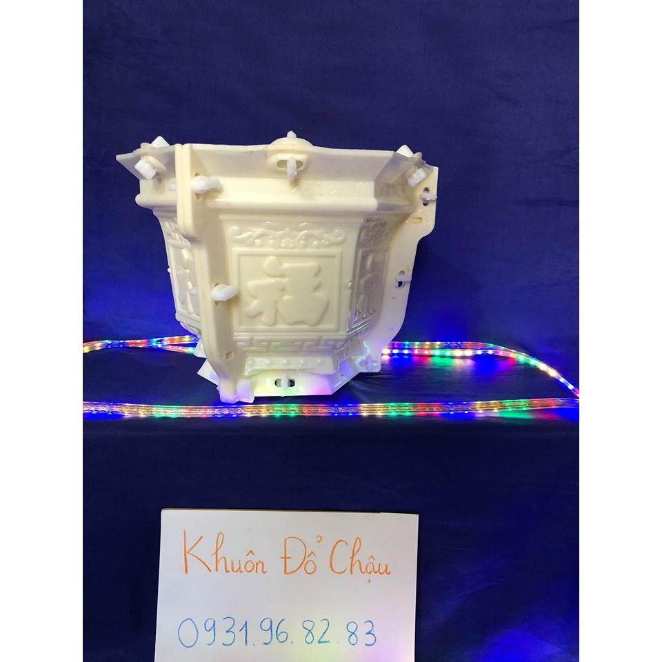 Khuôn chậu ABS lục giác rộng 25cm có lòng trong