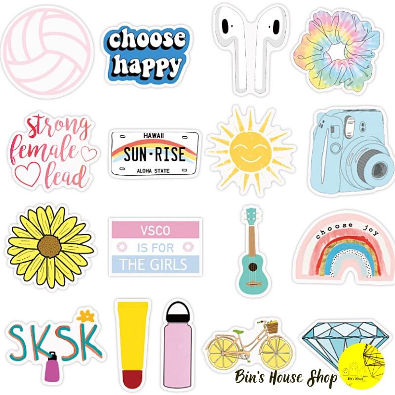 Bộ Sticker - Miến Dán Siêu Kute - Họa Tiết Vintage - màu sắc cực cute 1