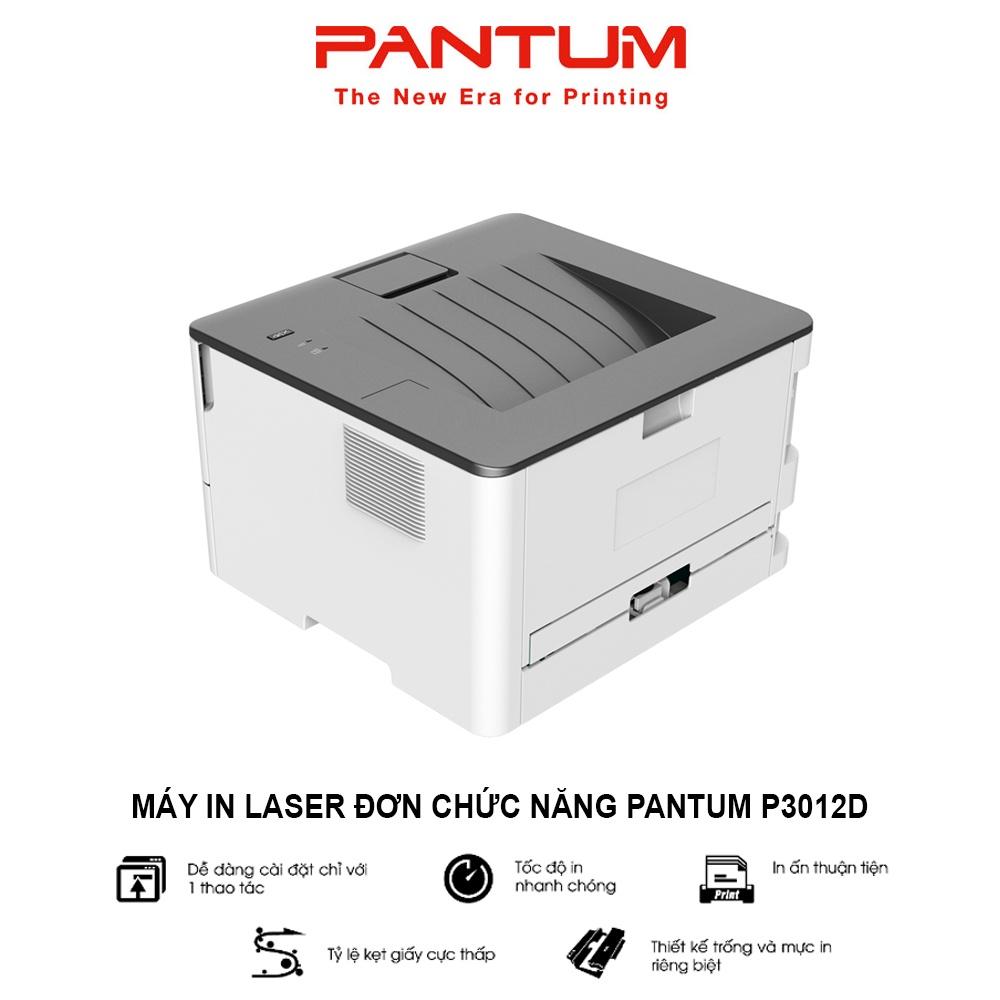 Máy in Laser đơn chức năng PANTUM P3012D, in đen trắng, tốc độ cao, tự động đảo mặt, khổ giấy A4 (Hàng chính hãng)