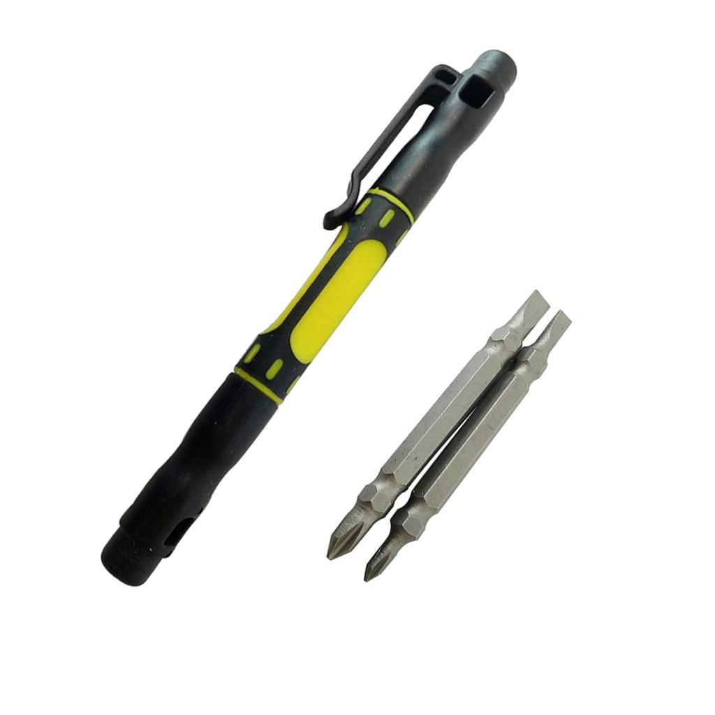 2pcs Steel Precision Screwdriver Set,4 in 1 Pocket Screwdriver,Bi-Material