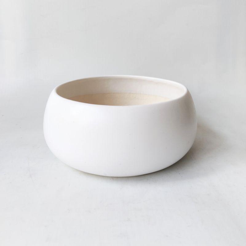 Chậu hạt dẻ lùn màu trắng trơn, có phân loại chậu không lỗ trồng sen mini, ang tròn to trồng cây bonsai, cây cảnh đẹp
