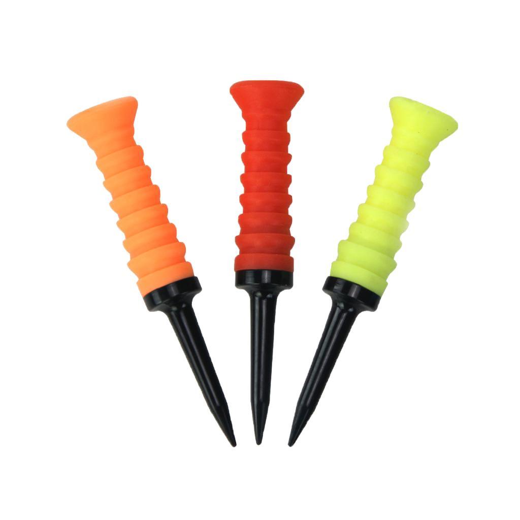 Pack of 3 Plastic Golf Club Tees Elastic Golf Accessories Golf Equipment
