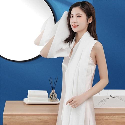 Khăn Tắm Nén Du Lịch Dạng Viên Cotton An Toàn Cho Mọi Loại Da Dùng Một Lần