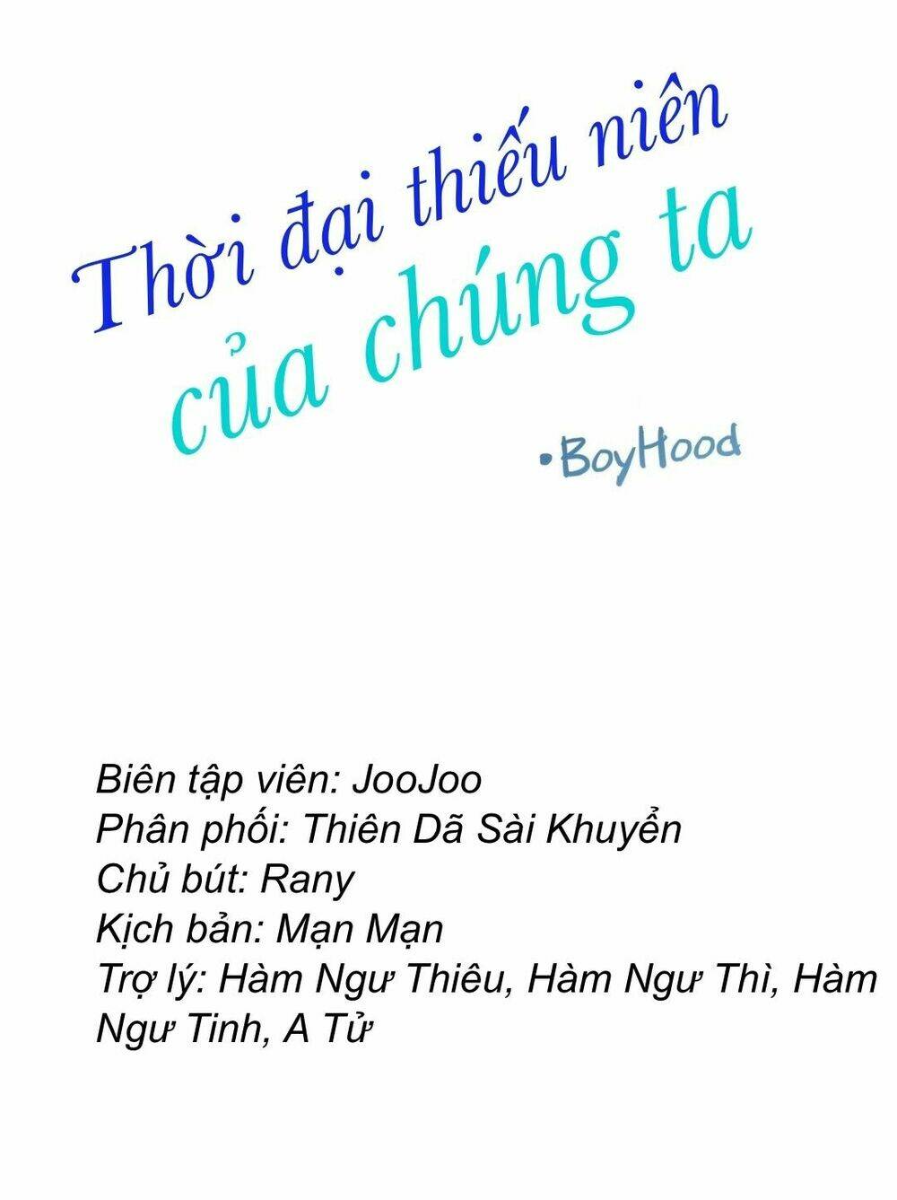 thời đại thiếu niên của chúng ta chapter 3 2