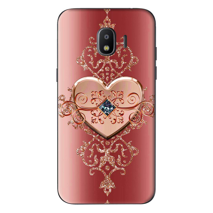 Ốp Lưng Dành Cho Samsung Galaxy J4 2018 / J2 Pro 2018 - Trái Tim Nền Hồng