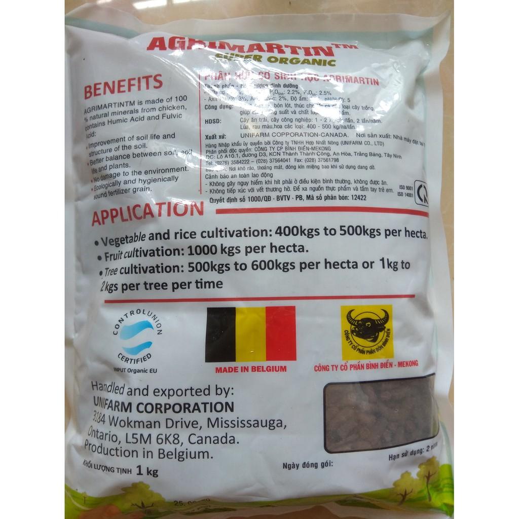 Phân bón hữu cơ AGRIMARTIN SUPER ORGANIC - Gói 1kg