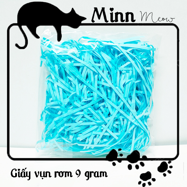 [9 Gram] Giấy vụn giấy rơm trang trí lót hộp quà hoặc túi giấy - giảm sốc món quà - Minn Meow