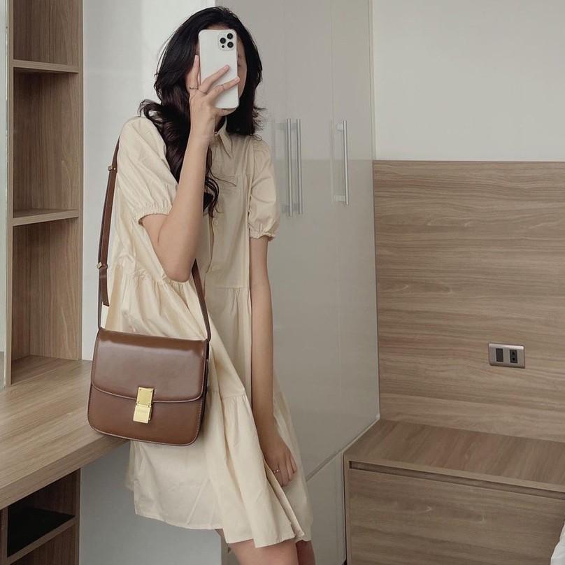 VÁY BABYDOLL HÀN QUỐC XẾP TẦNG, CỔ SƠ MI DÁNG DÀI ULLZANG MẶC LÊN CỰC DỄ THƯƠNG RÔ STORE V01