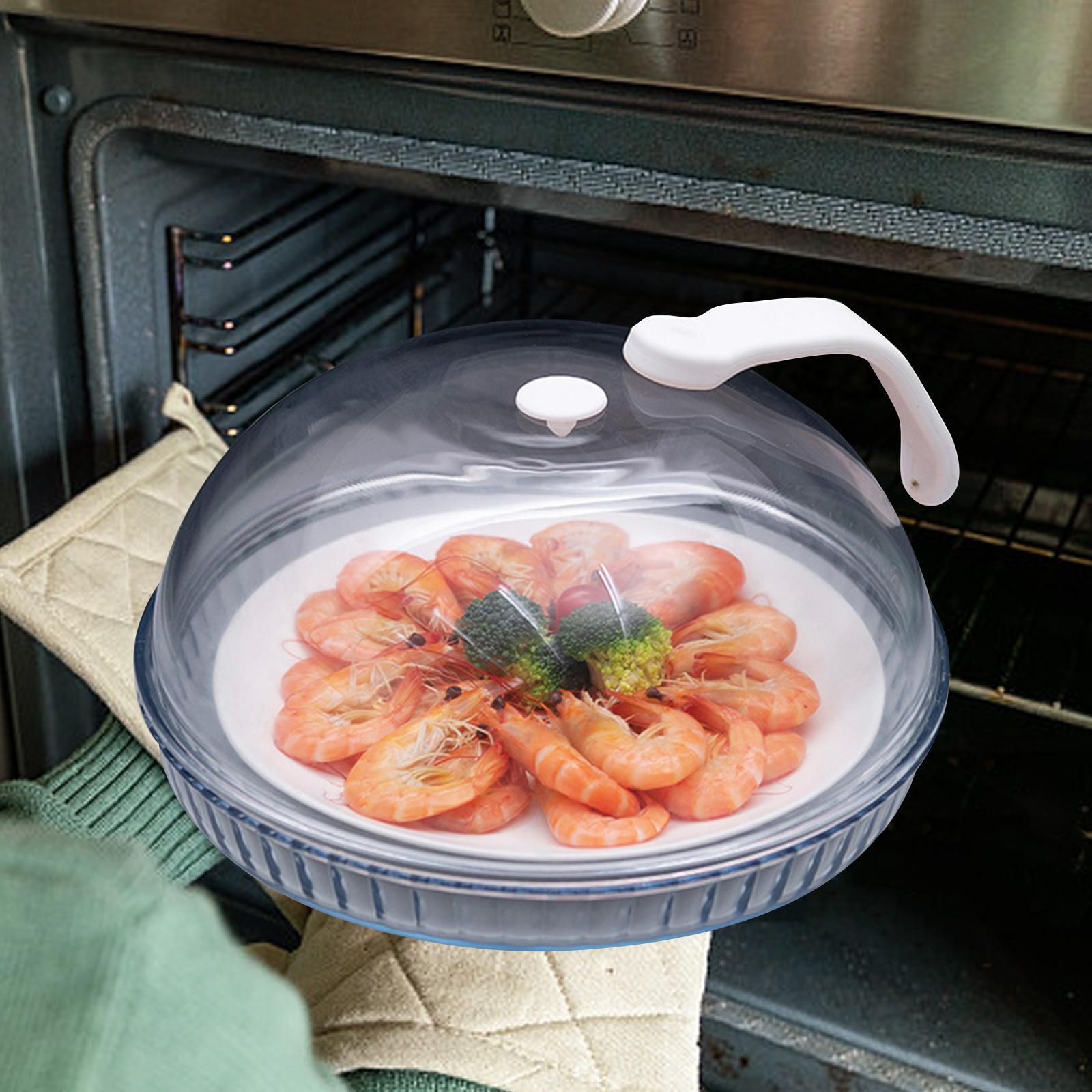 Microwave Splatter Cover with Handle Dia 28.5cm Reusable  Cover