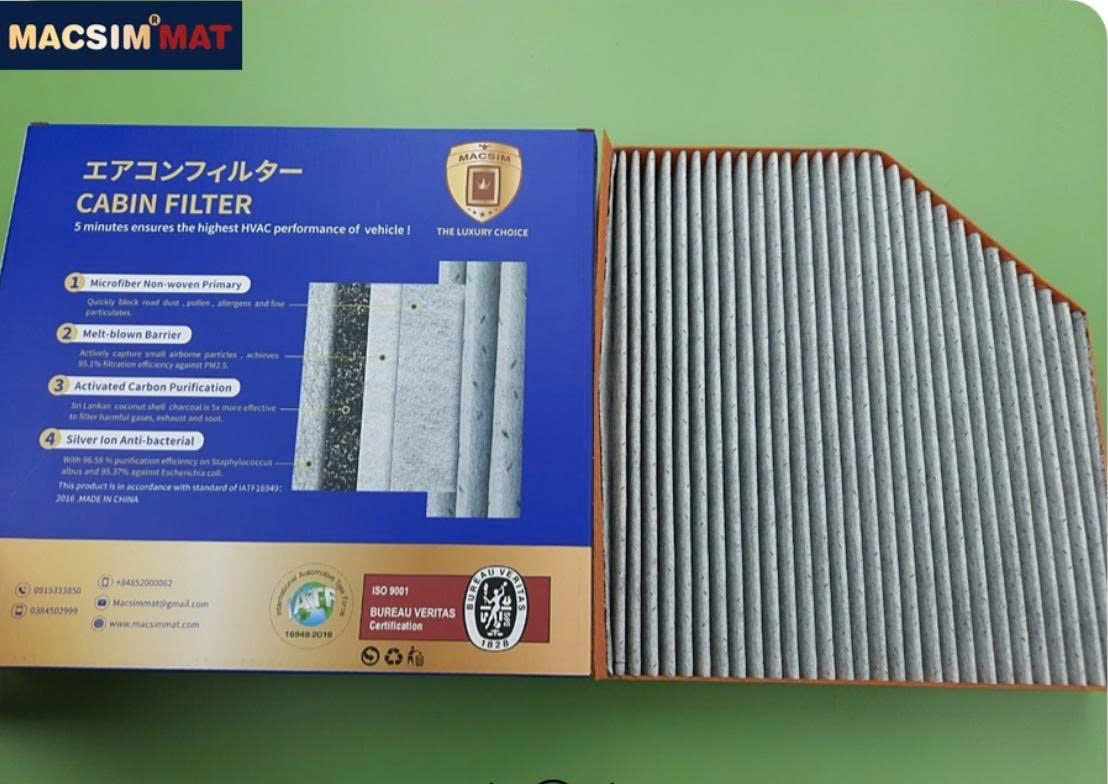 Lọc gió điều hòa cao cấp Macsim N95 xe ô tô Porsche Cayenne 2018- nay ( mã MS31003)