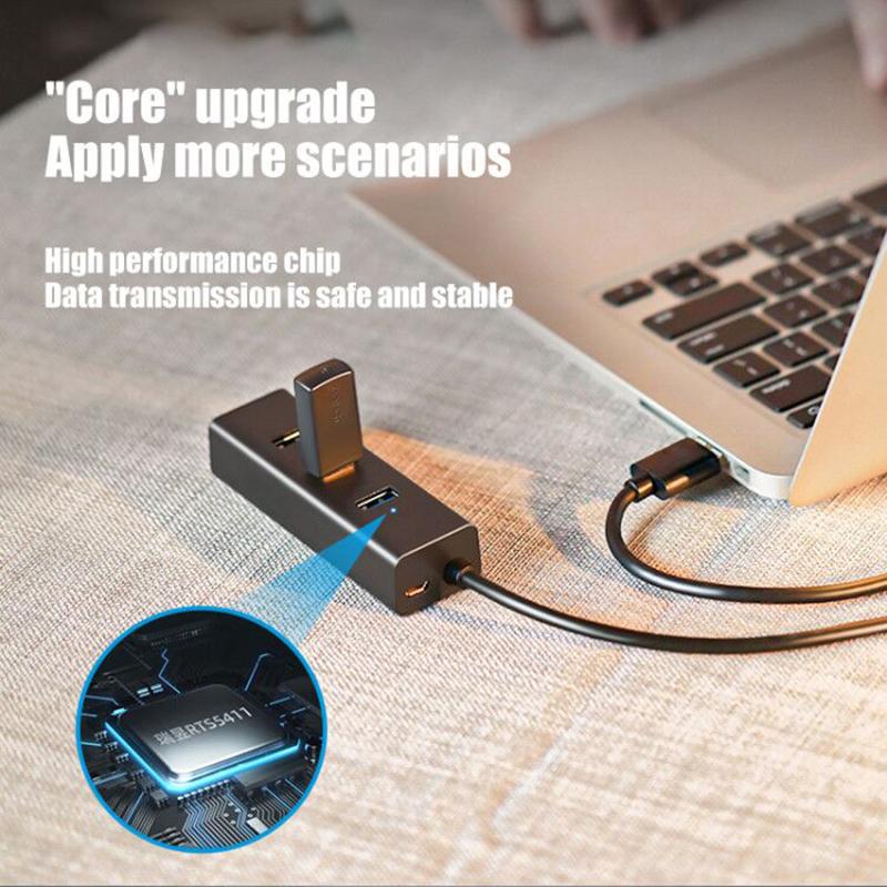 Hub USB 2.0 Bộ Chia USB Tốc Độ Cao 4 Cổng Tất Cả Trong 1 Cho Máy Tính Windows Máy Tính Macbook Phụ Kiện