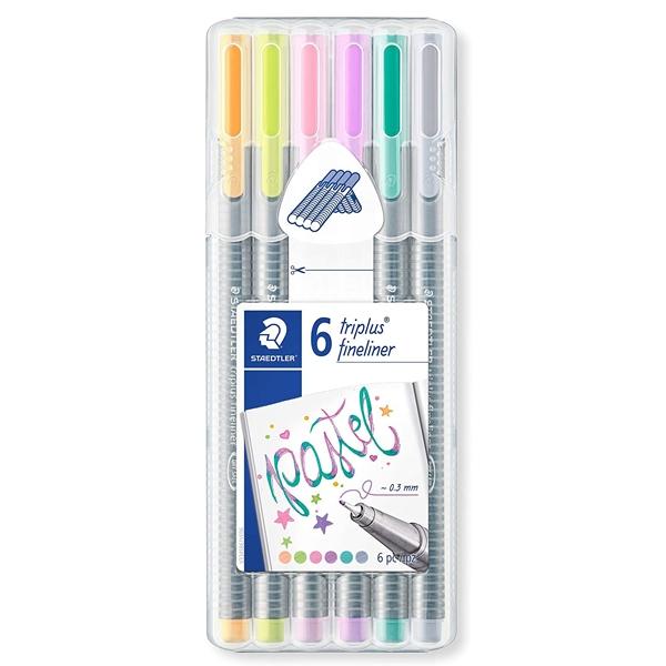 Vỉ 6 Bút Dạ Kim Cao Cấp Ngòi 0.3 mm Staedtler Triplus Fineliner Pastel 334 SB6CS1