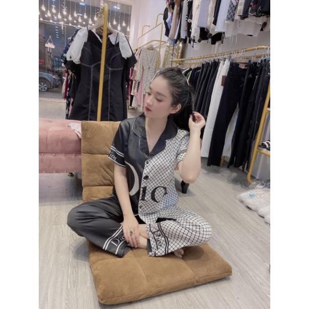 ️Có Quà Tặng️ Bộ Pijama Áo Cộc Quần dài Phi Lụa Rất Xinh