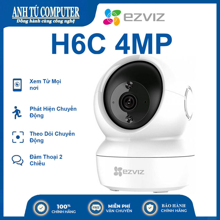 Camera IP WiFi quay quét thông minh H6c bản 4MP hàng chính hãng