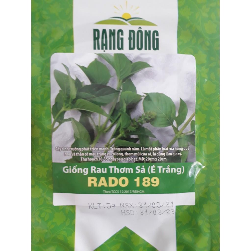 Hạt giống lá é trắng Rado (rau thơm sả), đóng gói 5gr