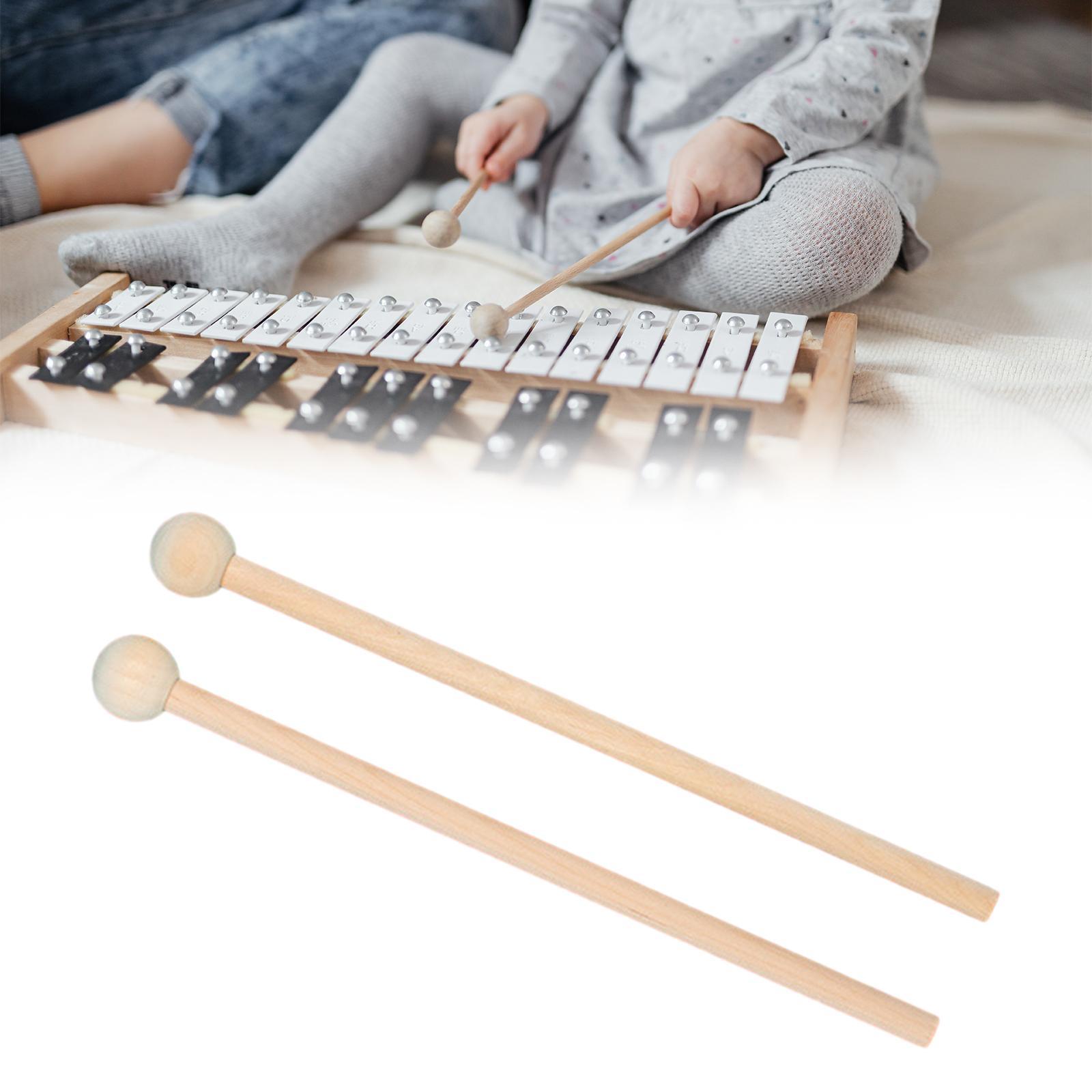 2x Percussion Mallets Lightweight Musical Parts for Chime Glockenspiel Bells