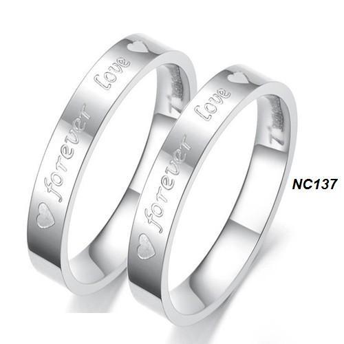 Nhẫn đôi inox tình nhân giá rẻ NC137 1 chiếc