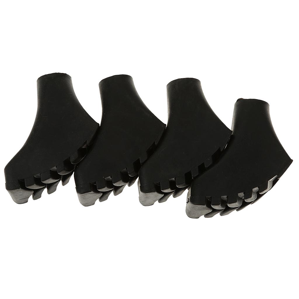 4pcs Durable Rubber Paw Feet Tips Hammers Hiking Stick Walking Trekking Pole Caps