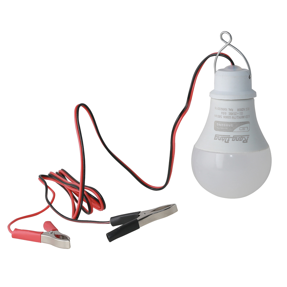 Bóng đèn LED BULB DC 9W Rạng Đông có kẹp, chip LED Samsung dùng nguồn 12-24V một chiều