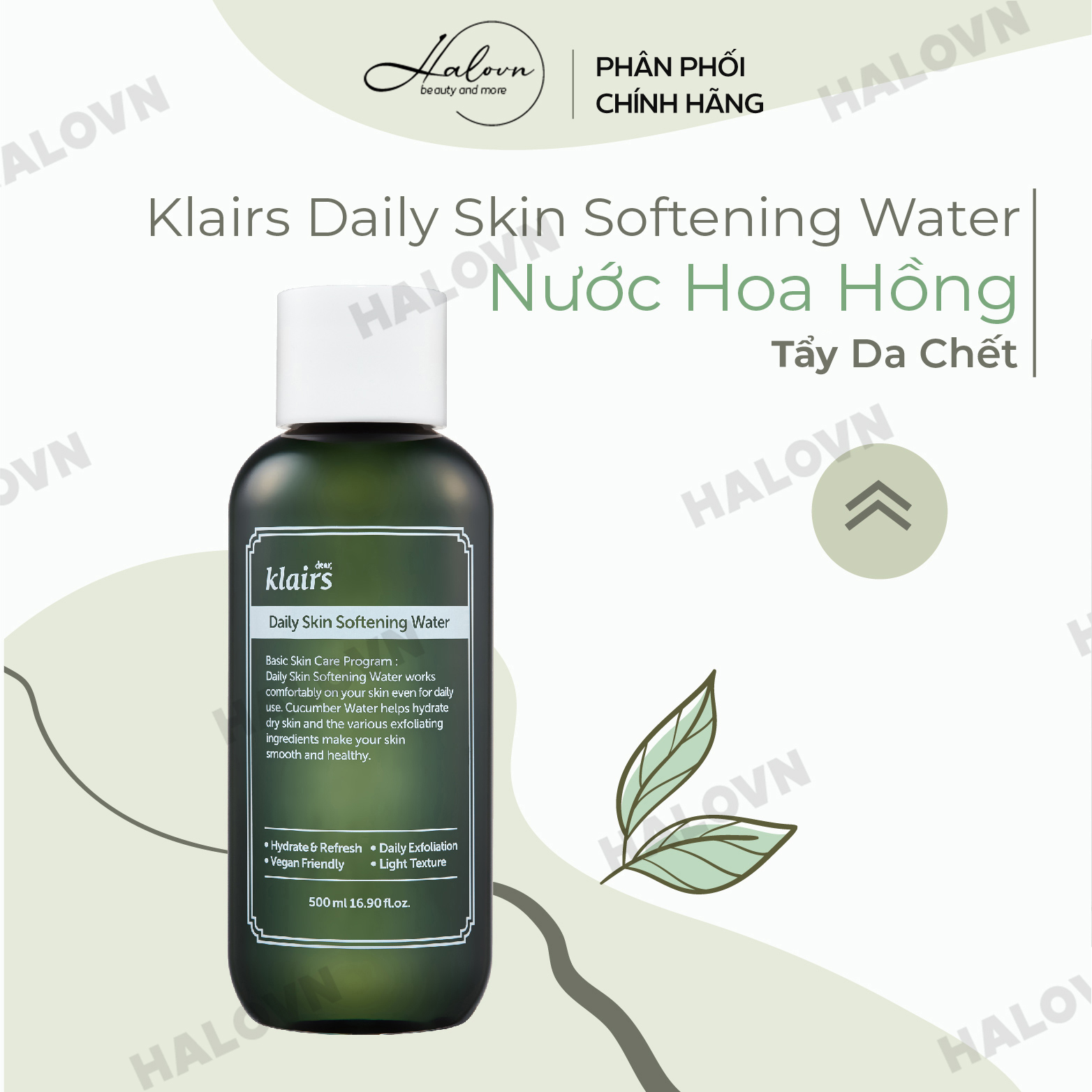 Nước Hoa Hồng Tẩy Da Chết Và Cấp Ẩm Dear Klairs Daily Skin Softening Water 500ml