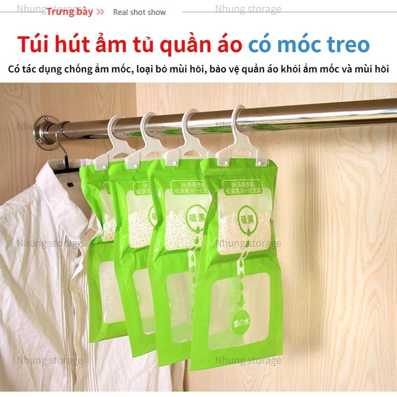 Túi Hút Ẩm Gói Hút Ẩm Chống Mốc Có Móc Treo Tủ Quần Áo Túi Hút Ẩm Trong Nhà