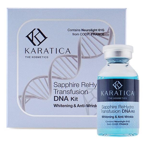 Ampoule DNA Transfusion Làm trắng &amp; Dưỡng ẩm sâu từ tinh chất Sapphire Rehydro KARATICA 22mL dành cho da khô