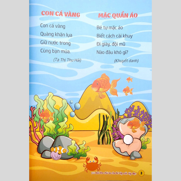100 Bài Thơ Chữ To Cho Bé Tập Nói, Tập Đọc