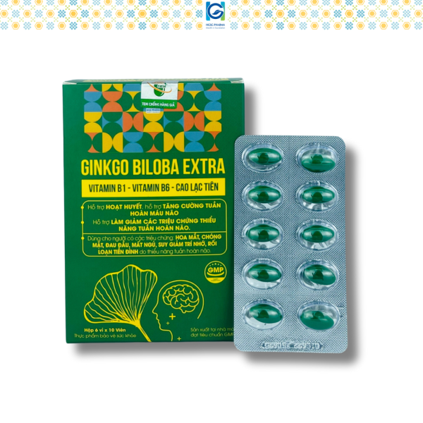 Viên uống tuần hoàn não HGSG Pharma - GINKGO BILOBA EXTRA