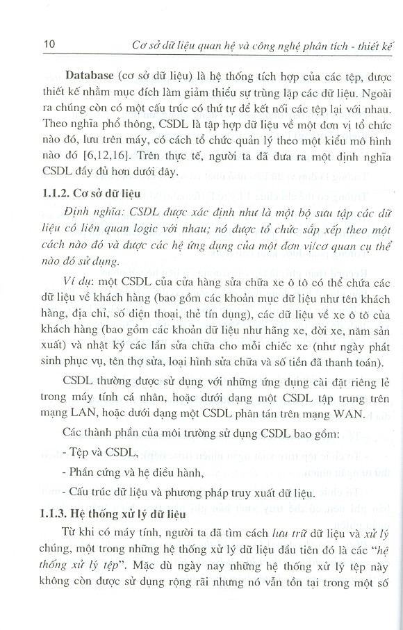 Cơ Sở Dữ Liệu Quan Hệ Và Công Nghệ Phân Tích - Thiết Kế