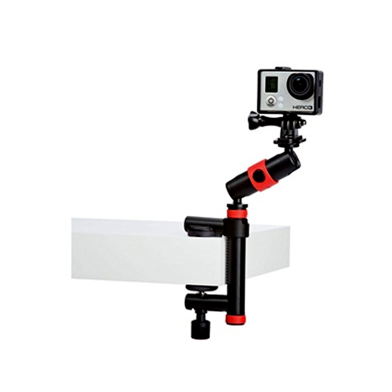 Kẹp Action Clamp with Locking Arm (Dùng cho Gopro, Osmo Action, Sjcam...)
