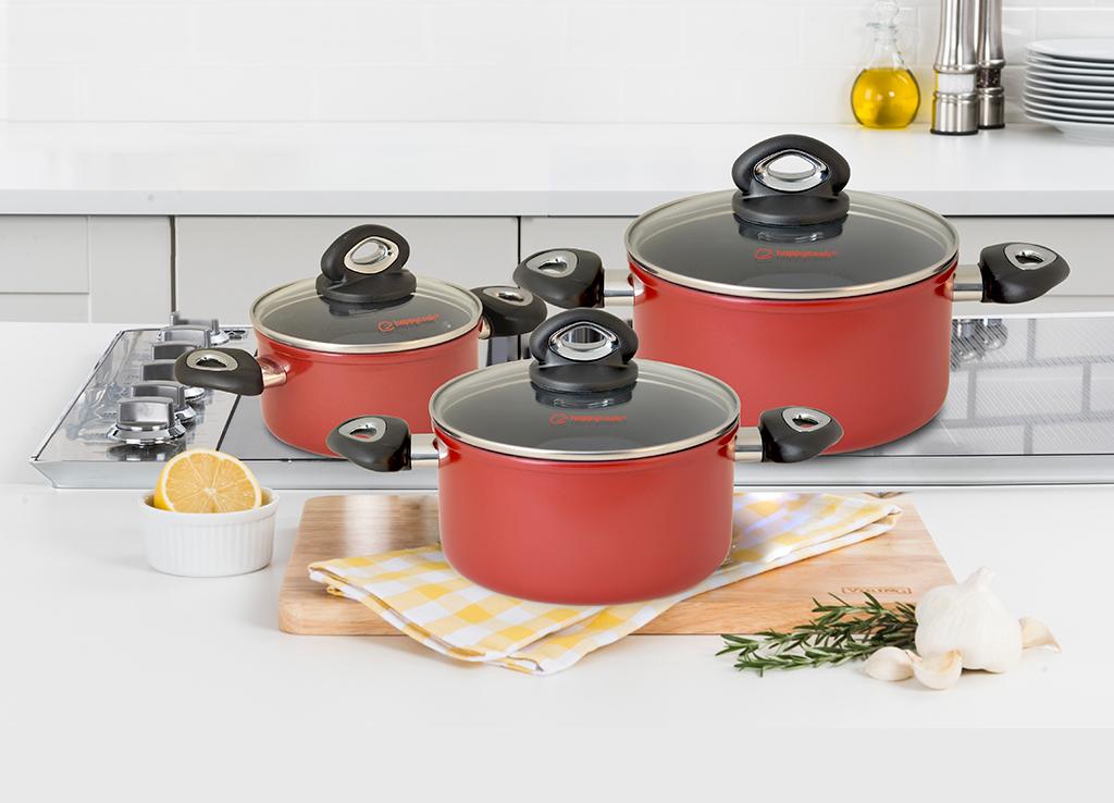Bộ nồi Happy Cook Ceragreen HCA-CG6PC - Hàng chính hãng