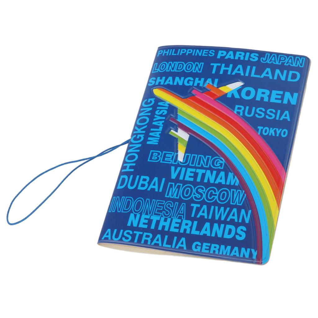 Waterproof 3D PVC Cool Cartoon Passport Holder Men Women Travel Wallet Card Case Cover