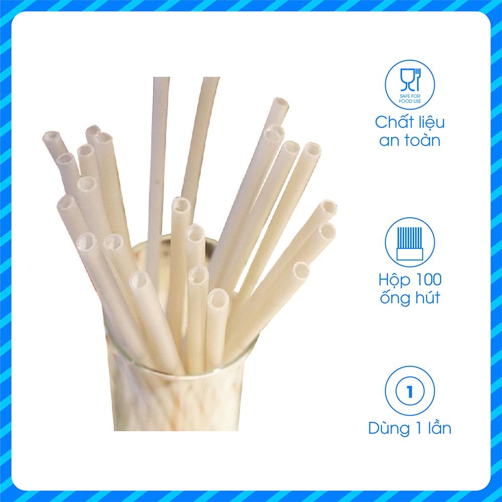 Ống Hút Gạo - Hộp 100 Ống ( Rice Straw )