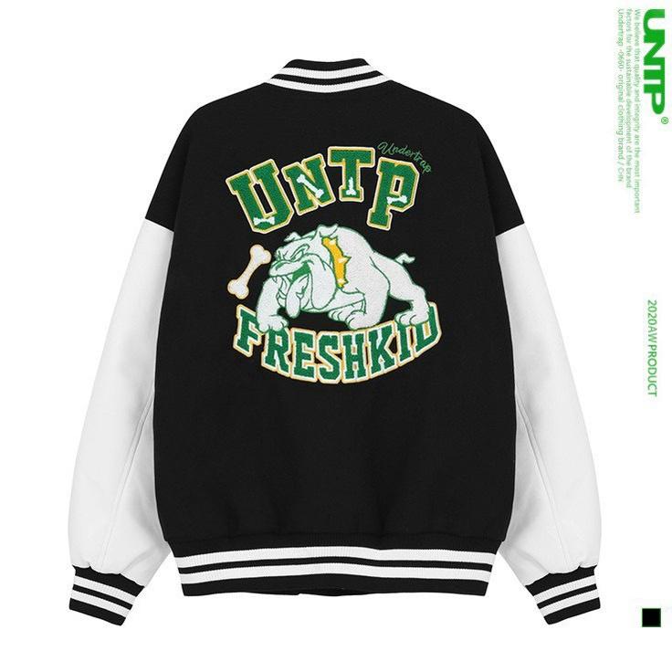 Áo Varsity Jacket - Áo khoác Bomber Cardigan FRESHKID Phối Bo Siêu Hot